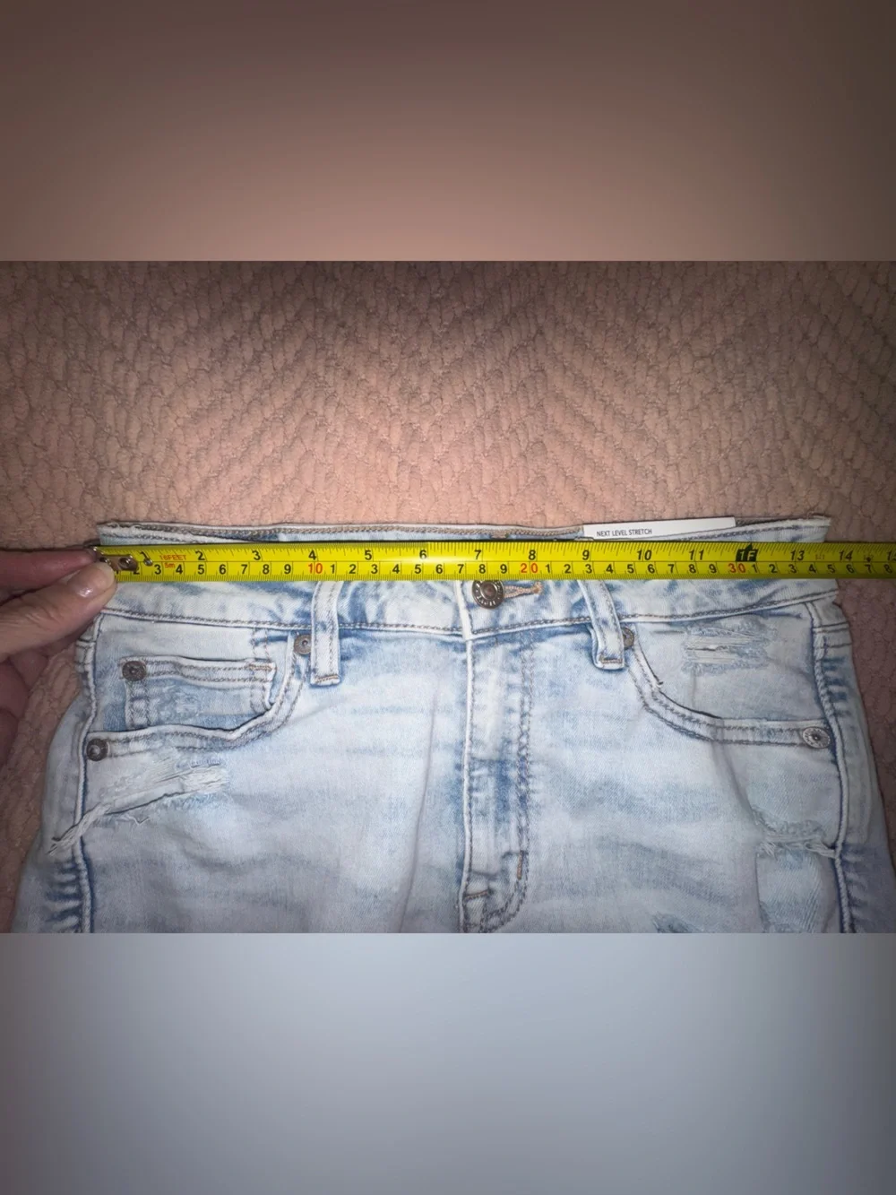 American Eagle High Rise Shortie Shorts NWT Next Level Stretch Distressed Size 4